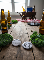 Lustige Kohlfahrt Buttons – witzige Sprüche zum Anstecken | Eigener Text möglich