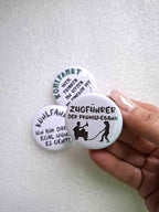 Lustige Kohlfahrt Buttons – witzige Sprüche zum Anstecken | Eigener Text möglich