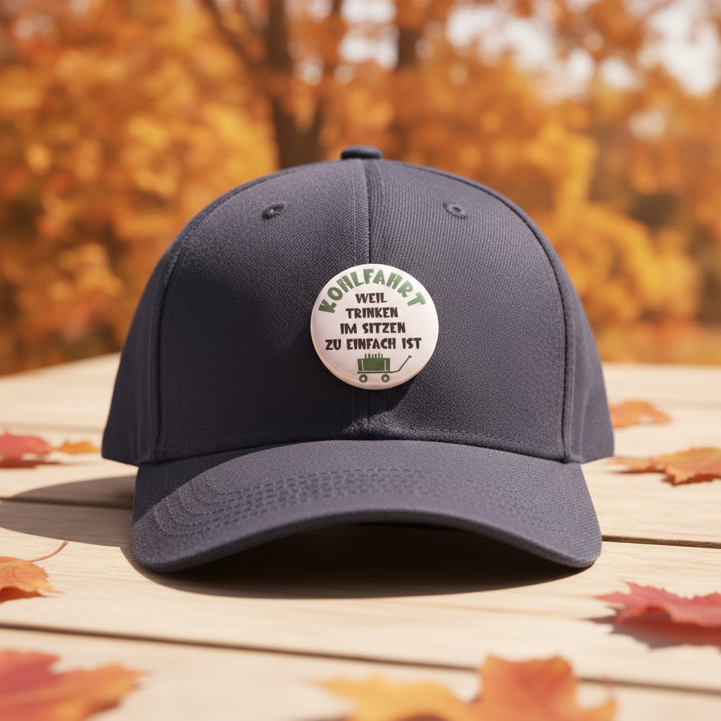 Lustige Kohlfahrt Buttons – witzige Sprüche zum Anstecken | Eigener Text möglich