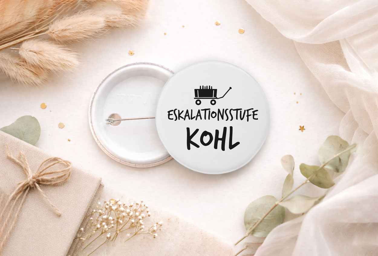 44 mm Button - „Eskalationsstufe Kohl“ Ansteckbutton
