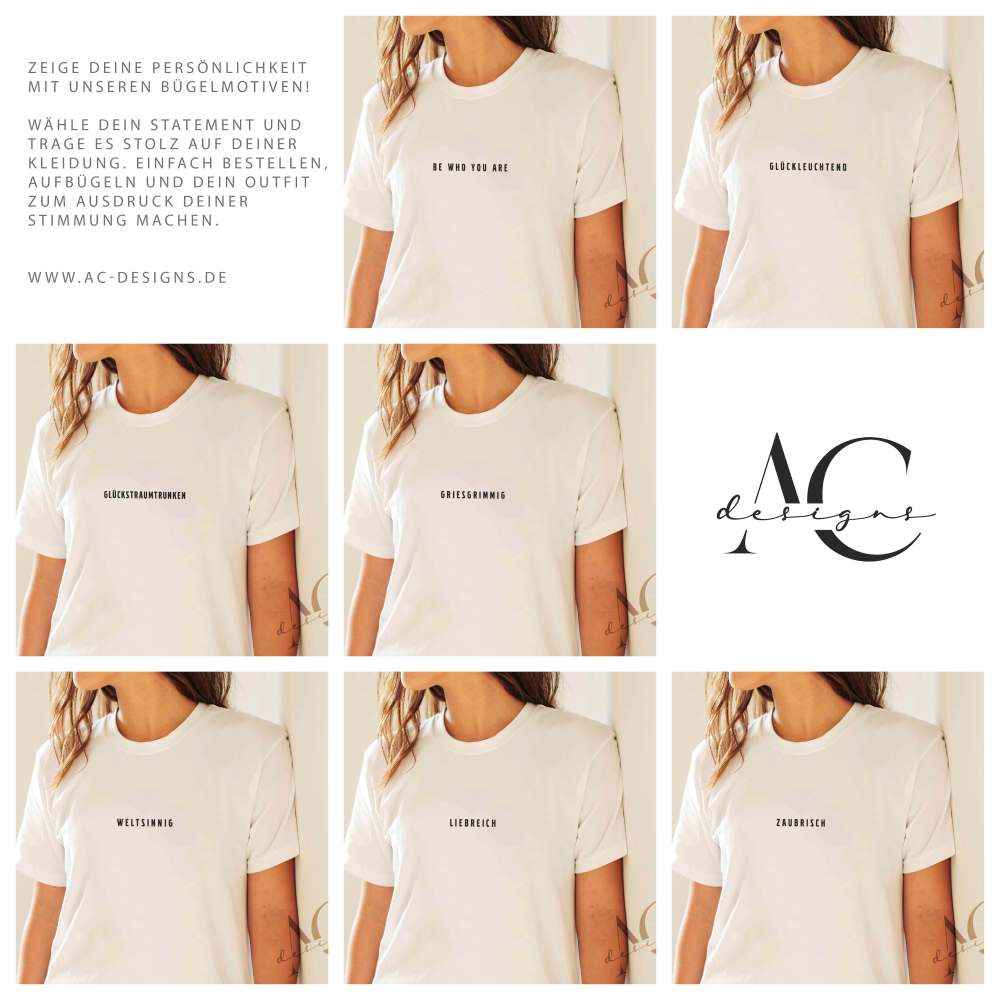 Bügelmotiv - VERSCHIEDENE SPRÜCHE ALS STATEMENT