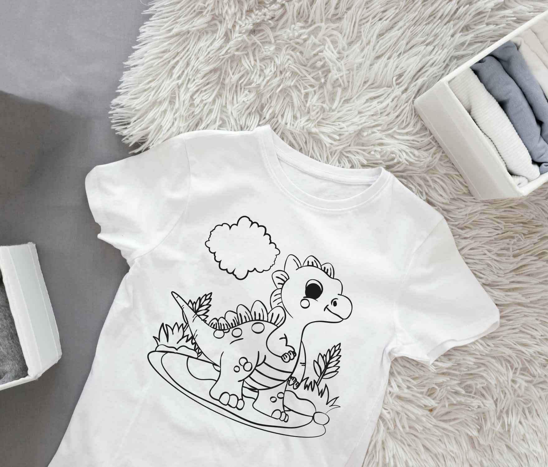 Ausmalbügelmotiv - DINOSAURIER