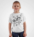 Ausmalbügelmotiv - EINHORN MIT HERZEN