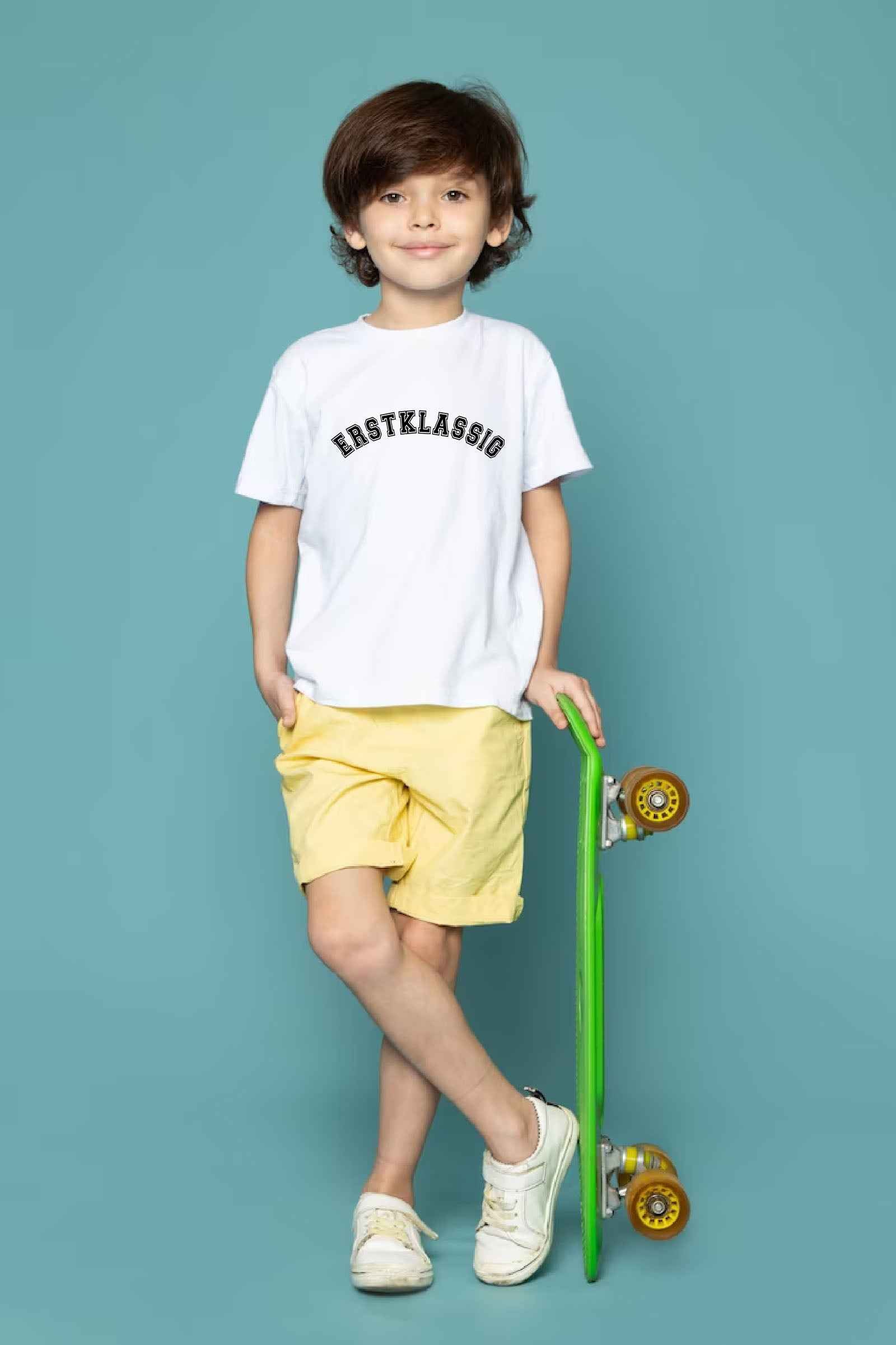 Bügelmotiv 'ERSTKLASSIG' – Coole Einschulungsüberraschung (17,5x15 cm, waschbar) – Perfekt für T-Shirts & Schulranzen