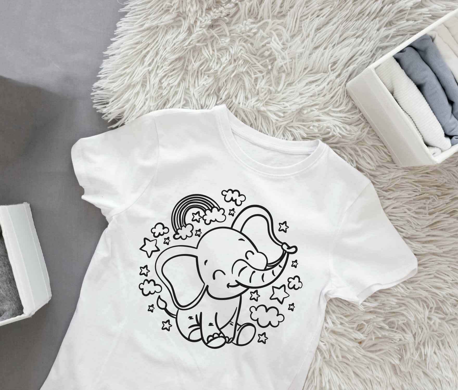 Ausmalbügelmotiv - ELEFANT