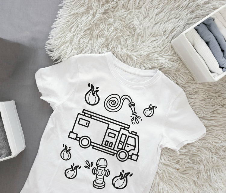 Ausmalbügelmotiv - FEUERWEHR - AC Designs