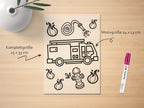 Ausmalbügelmotiv - FEUERWEHR - AC Designs