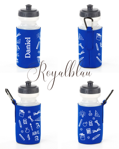Personalisierte Trinkflasche mit Schulmotiv