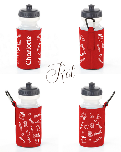Personalisierte Trinkflasche mit Schulmotiv