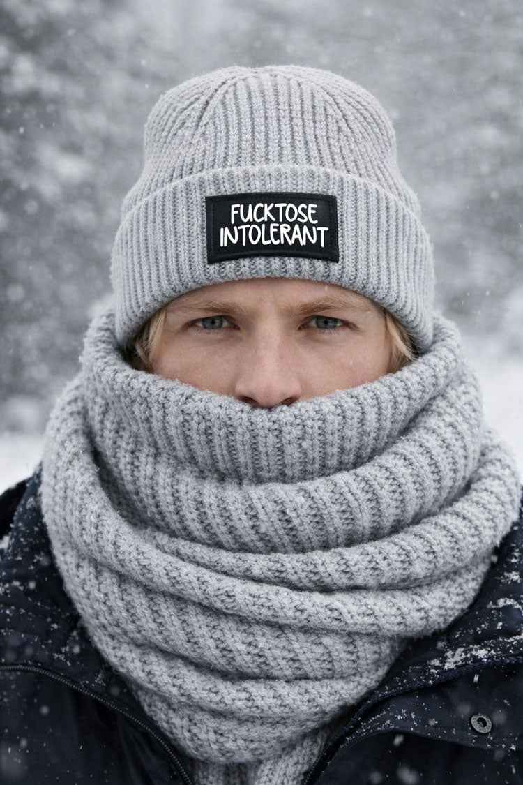Nachhaltige Statement Beanie „Fucktose Intolerant“ | Unisex