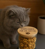 Glasbehälter mit Bambusdeckel - stilvolle Leckerli-Dose für Hunde & Katzen