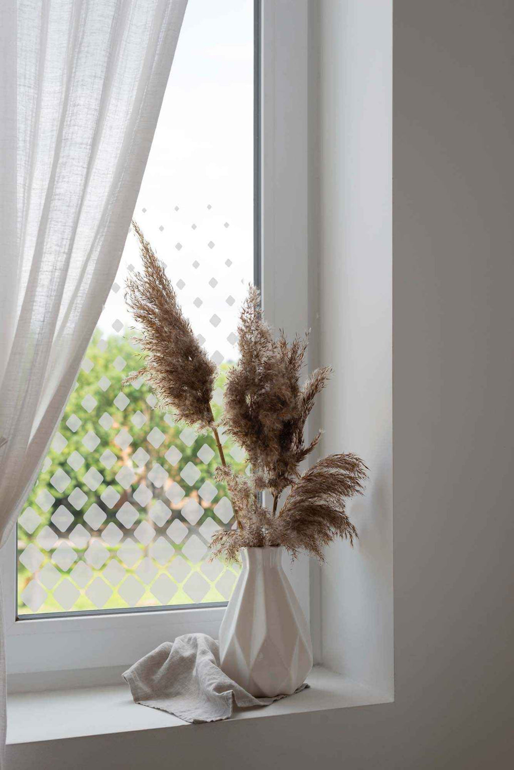 Glasdekor - Quadratischer Musterverlauf