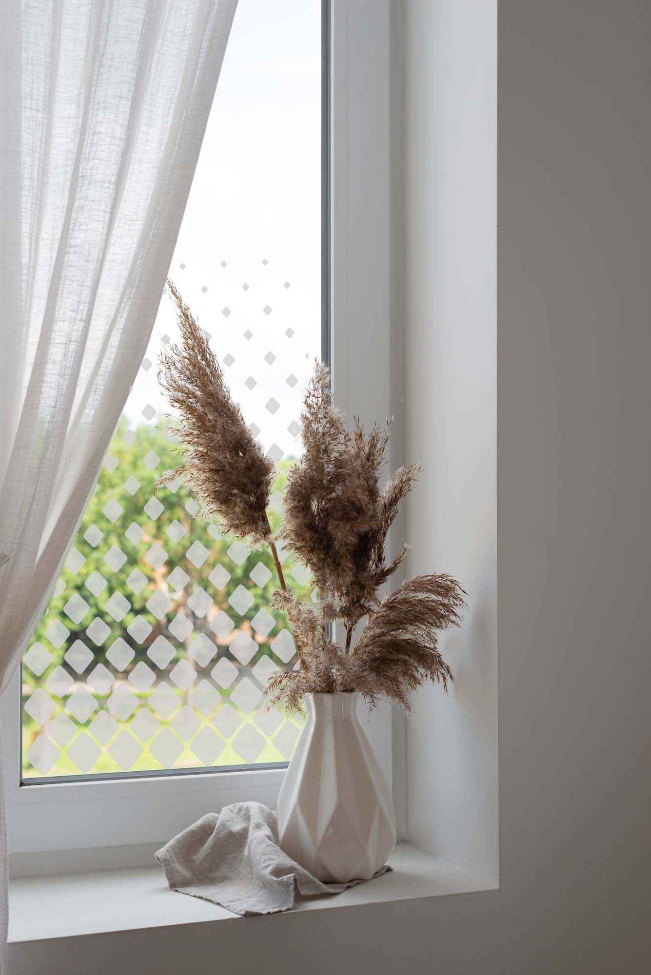 Glasdekor - Quadratischer Musterverlauf