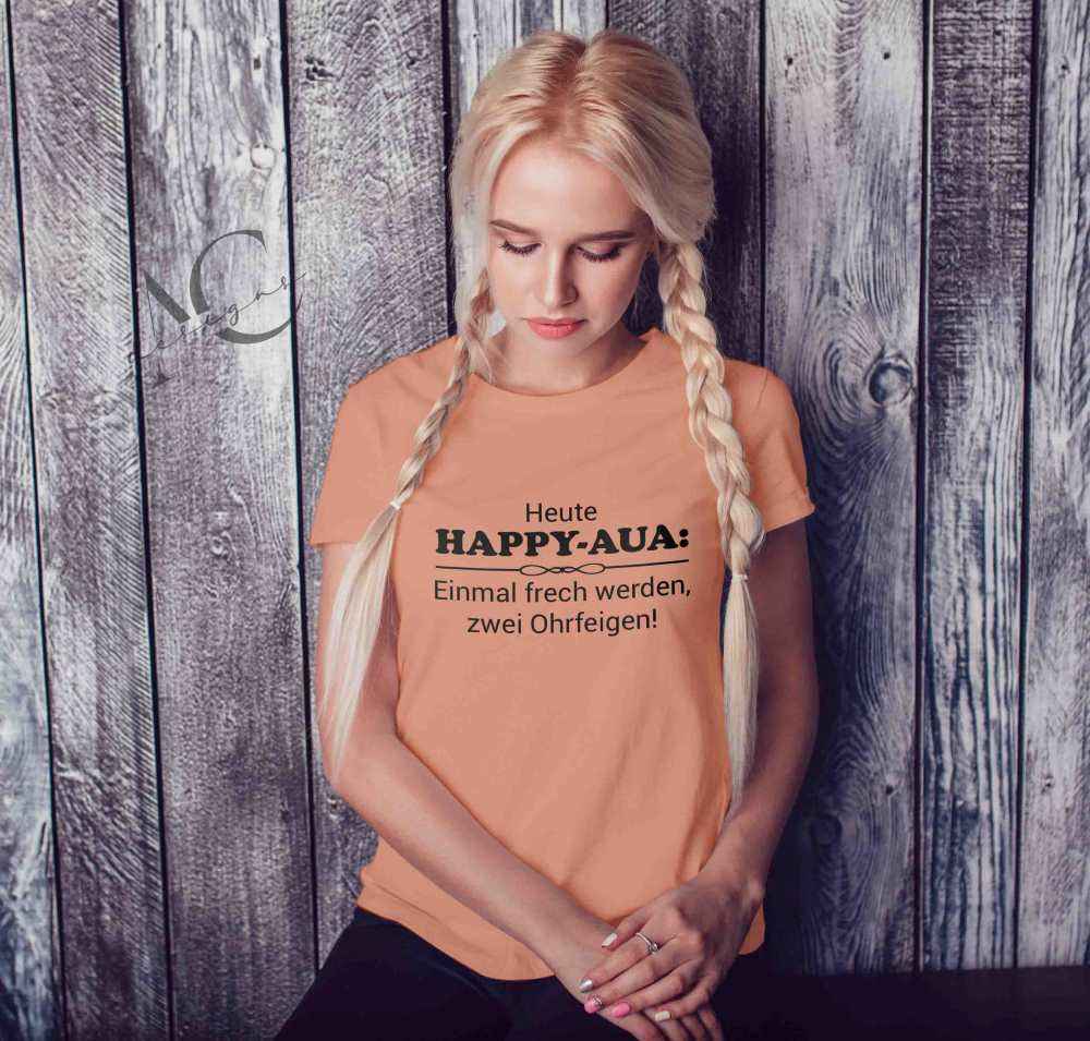 Bügelmotiv - HAPPY AUA