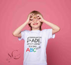 Bügelmotiv "Kindergartenzeit ade, jetzt lerne ich das ABC" – Der lustige Schulstart-Hit! - AC Designs