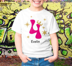 Bügelmotiv  - ZAHL + KRONE + NAME - AC Designs