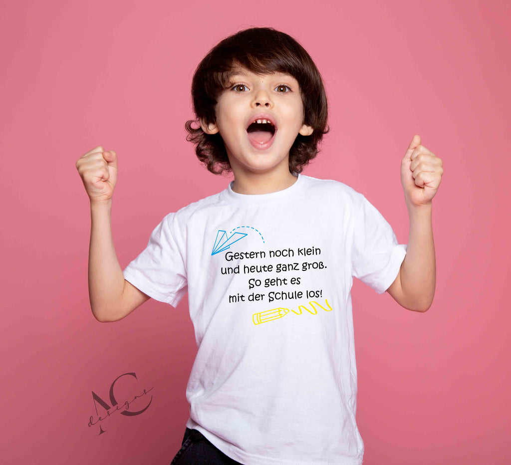 Bügelmotiv "Gestern klein, heute ganz groß..." - Der emotionale Begleiter für den Schulstart! - AC Designs