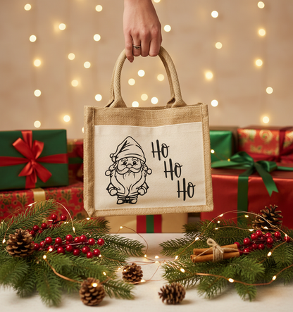 Jutetasche klein - WEIHNACHTSMANN
