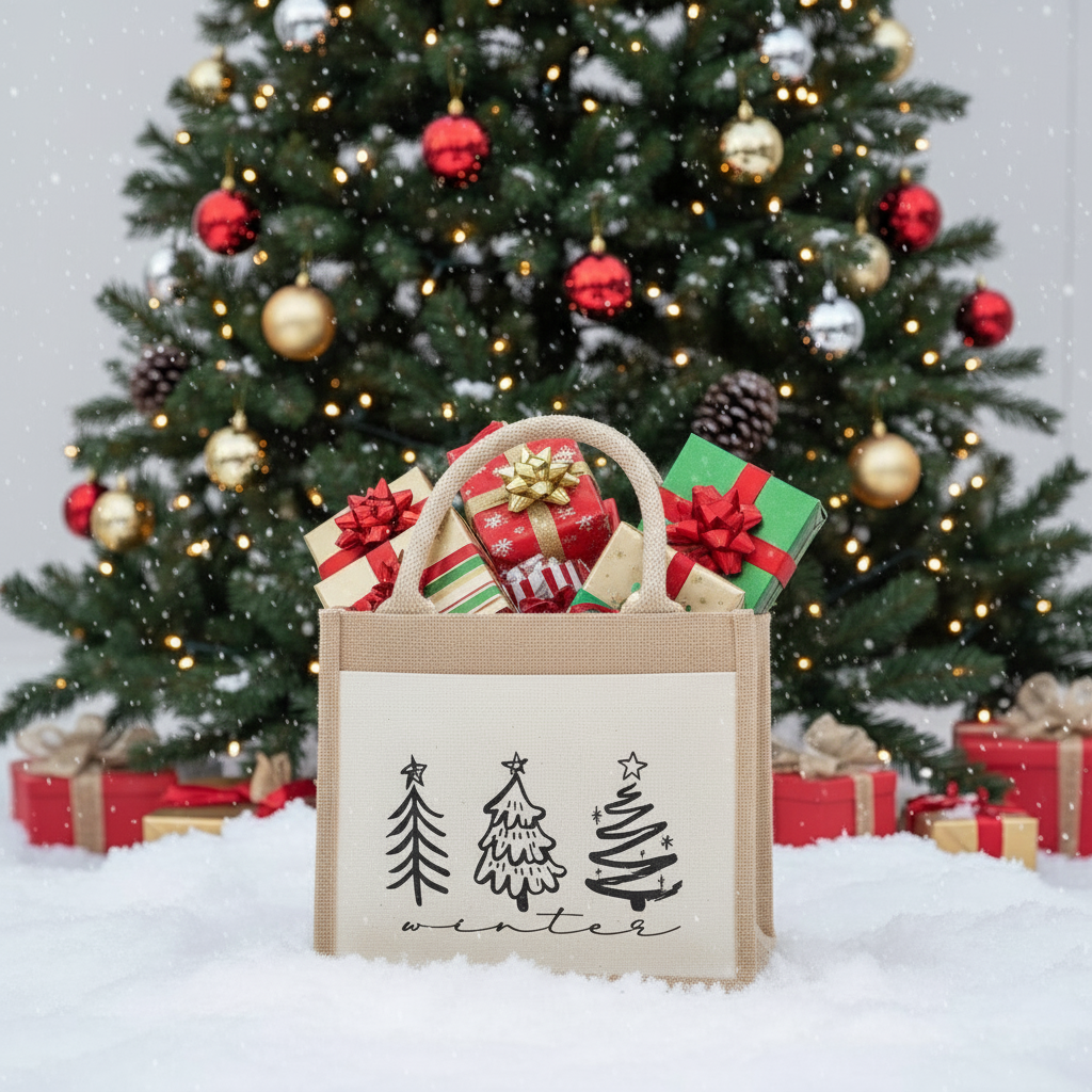 Jutetasche klein - WINTER