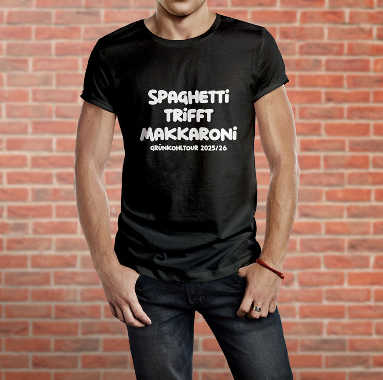 Bügelmotiv - SPAGHETTI TRIFFT MAKKARONI