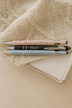 Personalisierter Kugelschreiber „Glaub an dich“ aus Metall in elegantem Design mit Gravur und Touch-Spitze – AC Designs