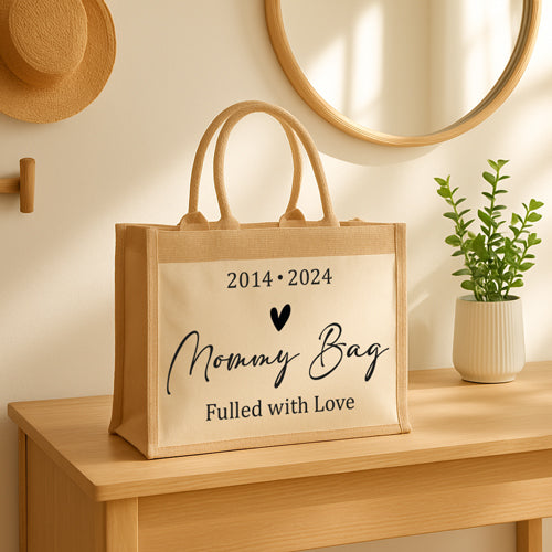 Jutetasche "MOMMY BAG" – Dein stylischer & nachhaltiger Begleiter für den Mama-Alltag!