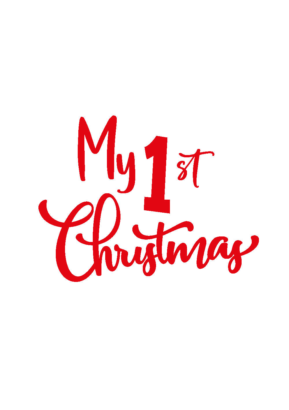 Plotterdatei My First Christmas – SVG, EPS & PDF zum Download