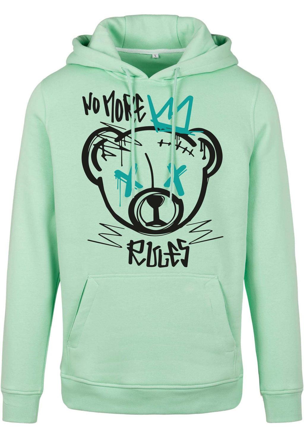 Grüner Hoodie mit einem süßen Bärenmotiv auf der Vorderseite. Perfekt für gemütliche Tage!