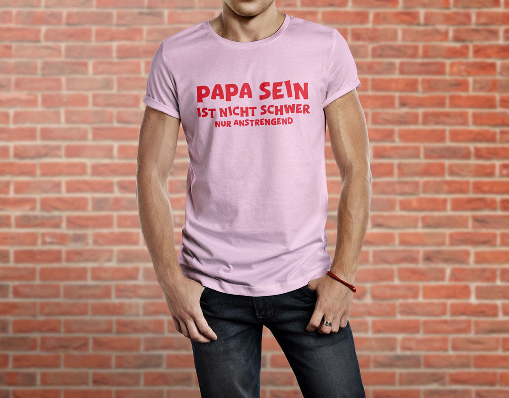 Bügelmotiv – "Papa sein ist nicht schwer – nur anstrengend!" – Inkl. Backpapier & Bügelanleitung - AC Designs