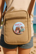 Personalisierter Urlaubsbutton 2025 – mit Wunschtext & Foto