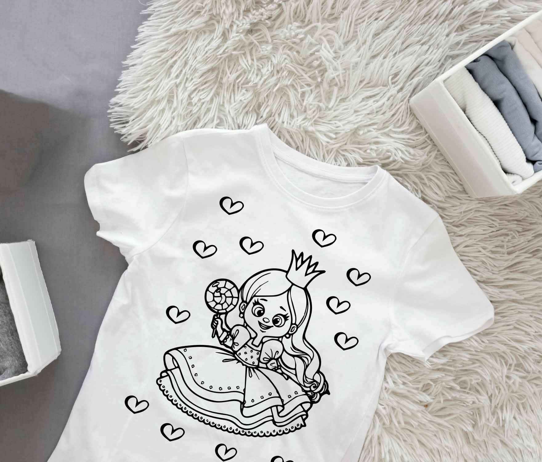 Ausmalbügelmotiv - PRINZESSIN