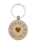 Runder Schlüsselanhänger aus Buchenholz mit Lasergravur – Natürlich, personalisierbar & nachhaltig