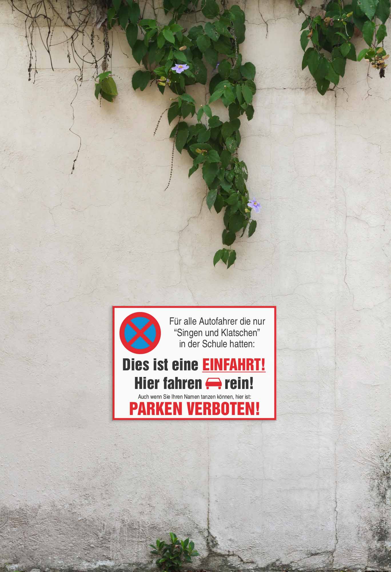 Halteverbotsschild | "Einfahrt freihalten" mit ANTI-GRAFFITI-LACK - AC Designs