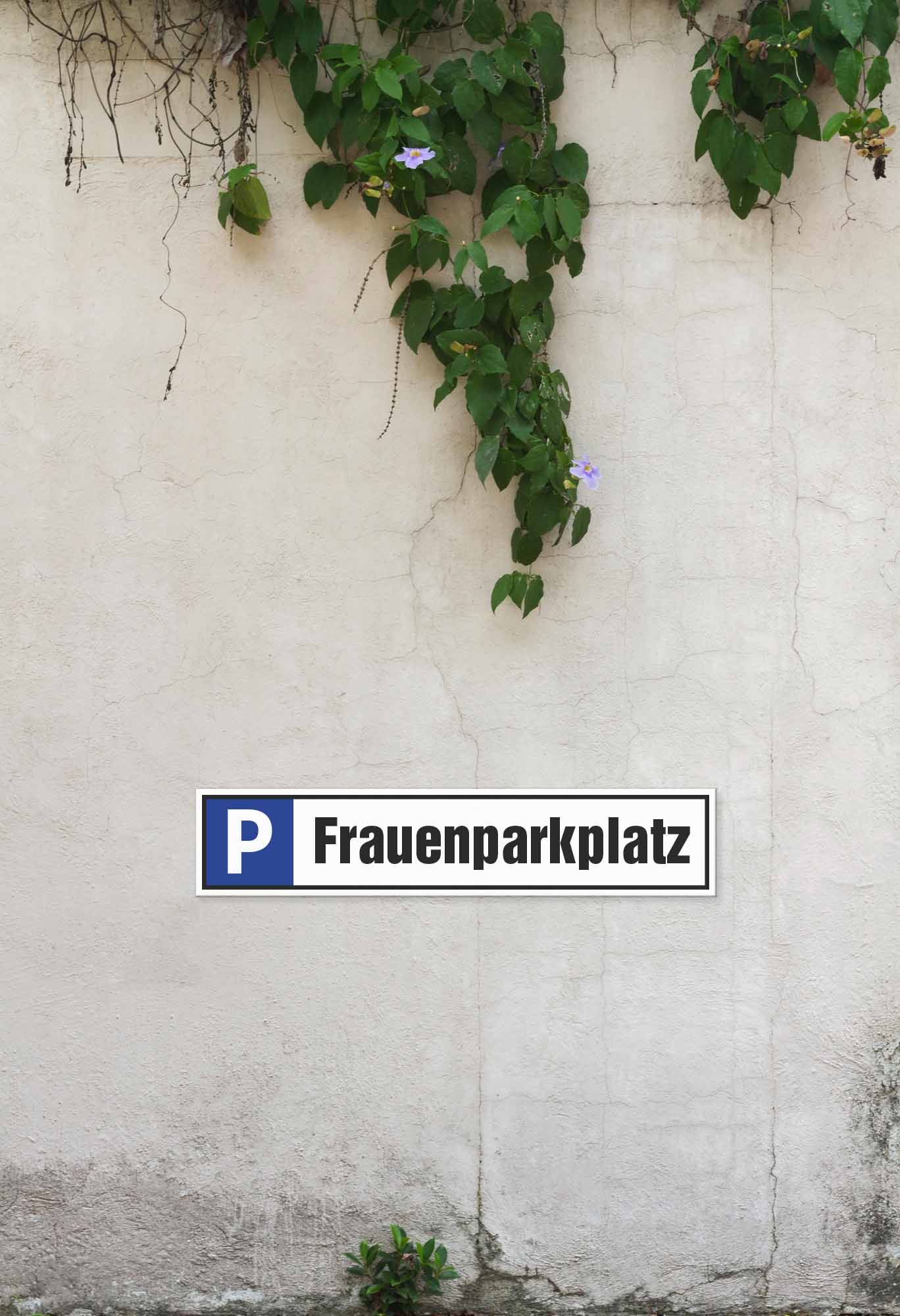 Parkplatzreservierungsschild 520x110mm mit  ANTI-GRAFFITI-LACK - AC Designs