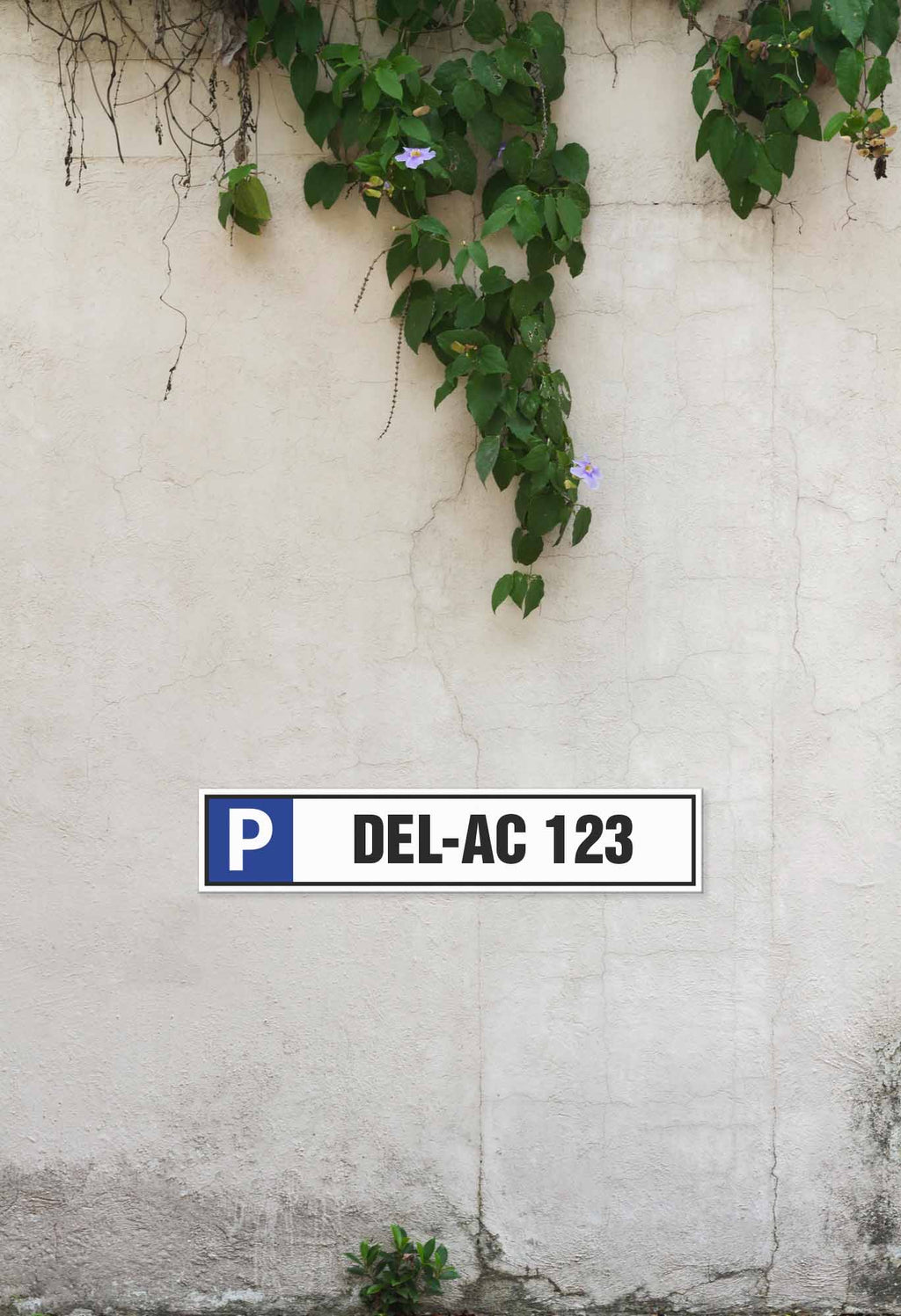 Parkplatzreservierungsschild 520x110mm mit  ANTI-GRAFFITI-LACK - AC Designs