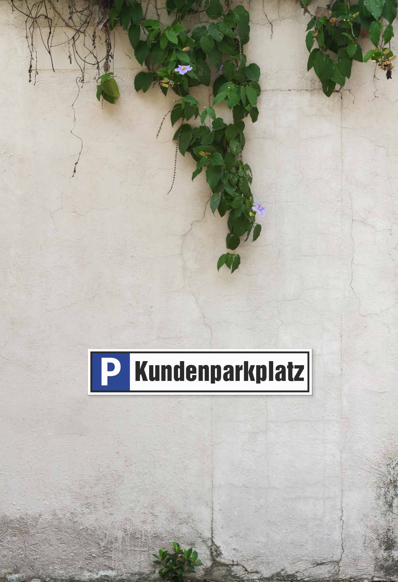 Parkplatzreservierungsschild 520x110mm mit  ANTI-GRAFFITI-LACK - AC Designs
