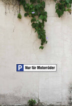 Parkplatzreservierungsschild 520x110mm mit  ANTI-GRAFFITI-LACK - AC Designs