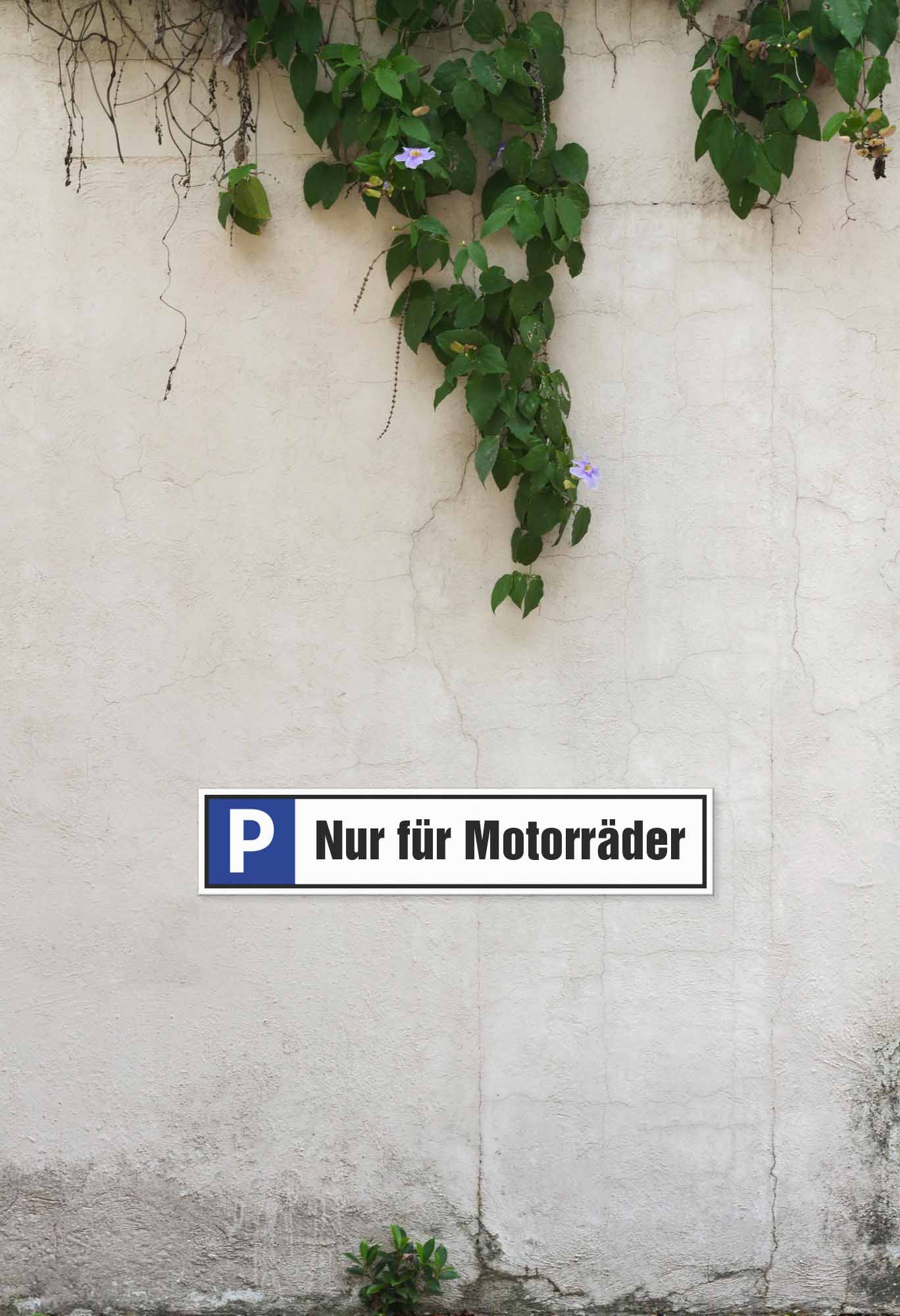 Parkplatzreservierungsschild 520x110mm mit  ANTI-GRAFFITI-LACK - AC Designs