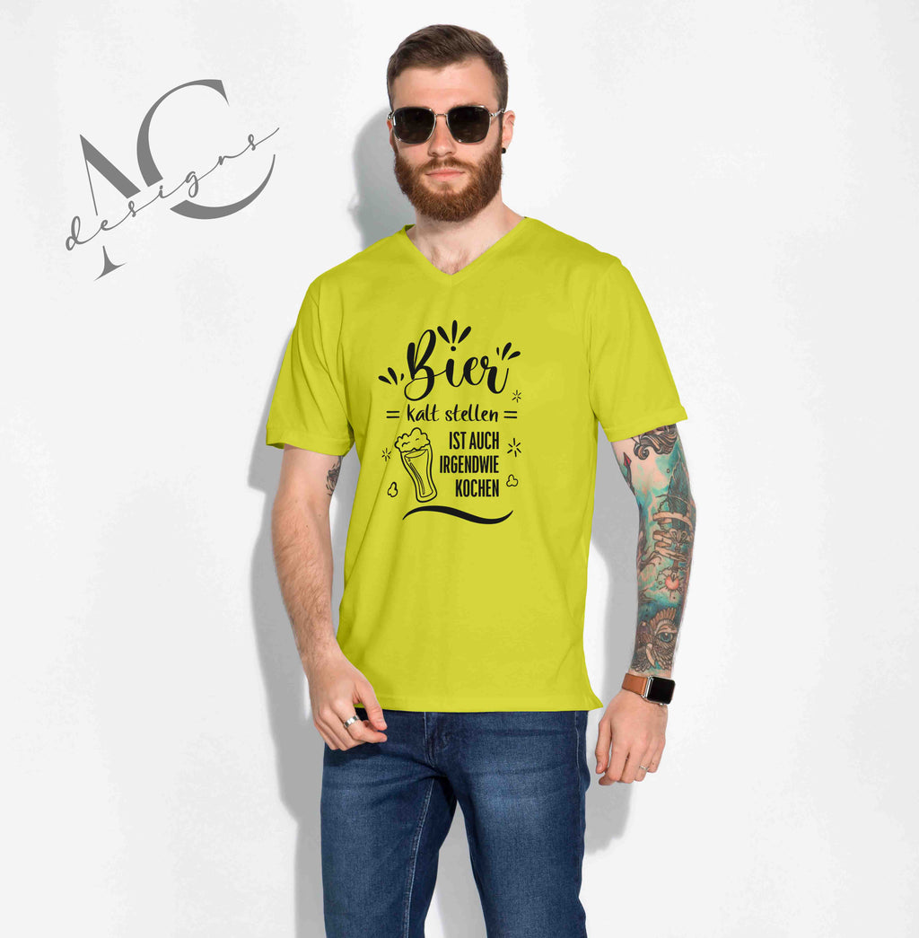 Bügelmotiv - BIER KALT STELLEN, IST AUCH IRGENDWIE KOCHEN - AC Designs