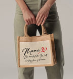 Jute-Tasche mit Spruch für Mama – Du machst die Welt ein bisschen schöner – Nachhaltig & persönlich - AC Designs