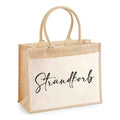 Jutetasche 'STRANDKORB' - Bedruckter Sommertrend aus Naturmaterial