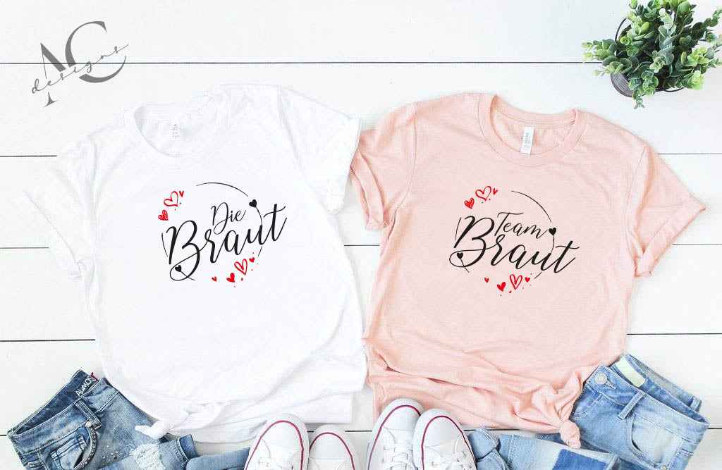 Bügelmotiv DIE BRAUT | TEAM BRAUT ❤