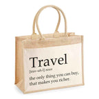 Jutetasche 'TRAVEL' - Naturfarbener Reisebegleiter (21L) - Robust & stylisch