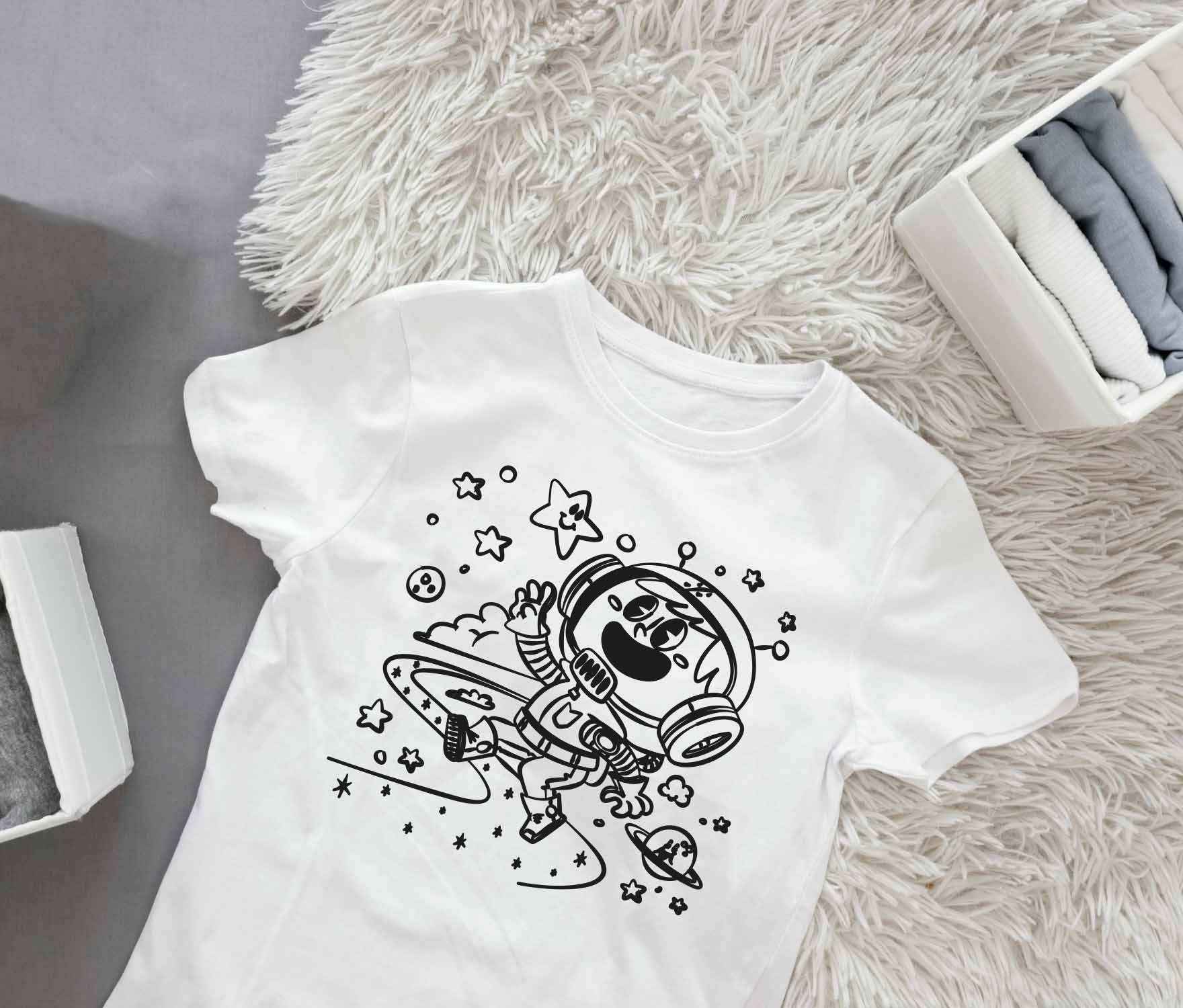 Ausmalbügelmotiv - WELTALL