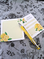 Frischer Zitronen-Twist - Dein Notiz- & Termin-Bundle mit Kugelschreiber