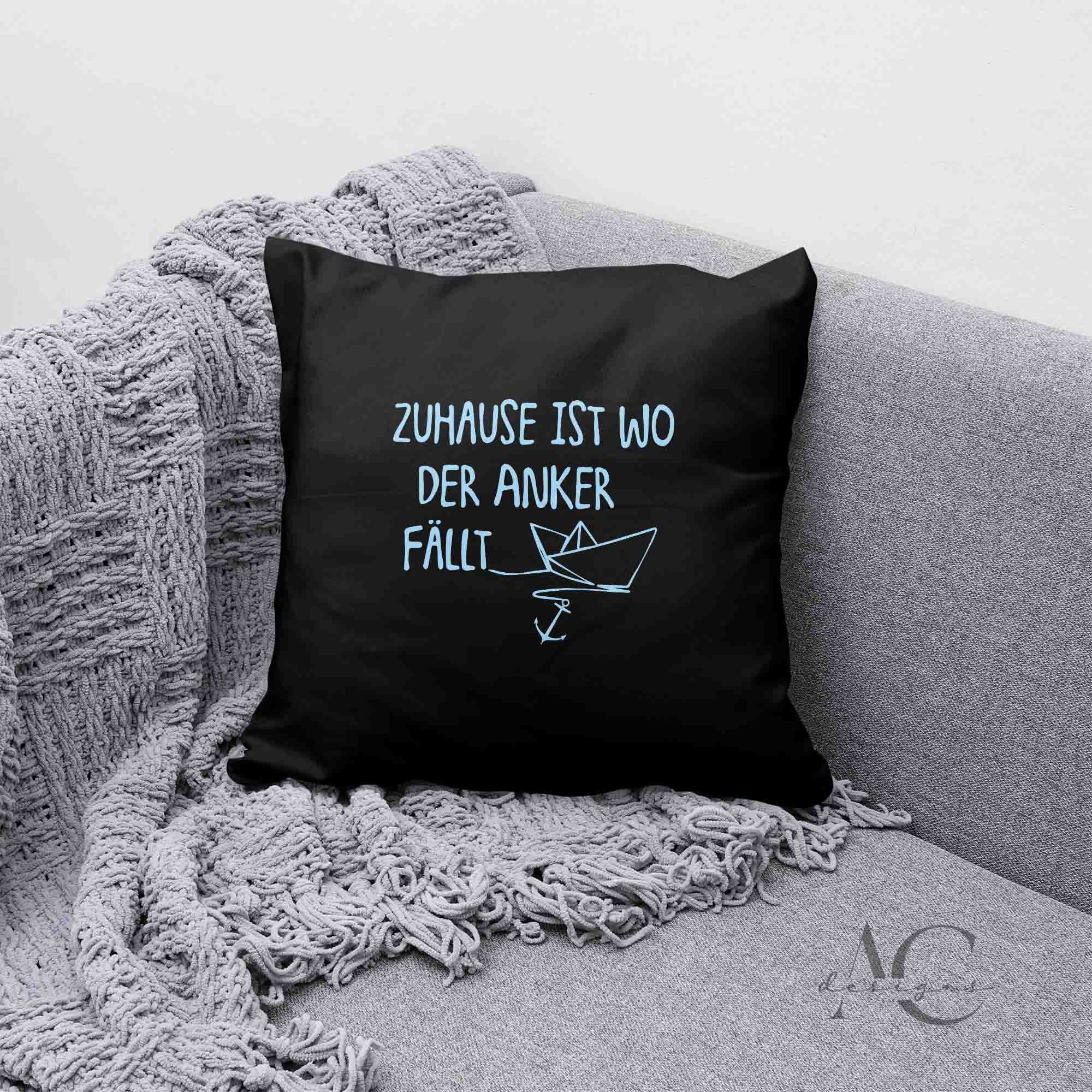 Bügelmotiv ZUHAUSE IST WO DER ANKER FÄLLT - AC Designs