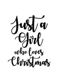 Plotterdatei JUST A GIRL WHO LOVES CHRISTMAS – SVG, EPS & PDF zum Download