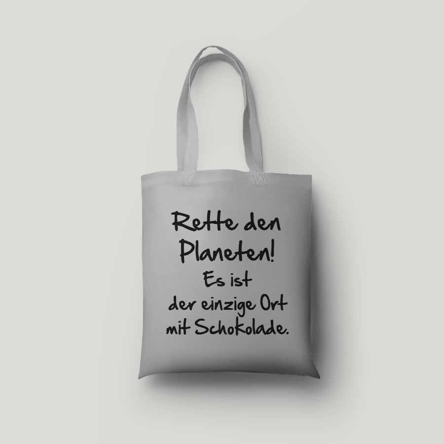 Baumwolltasche bedruckt - RETTE DEN PLANETEN - AC Designs
