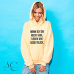 Bügelmotiv - WENN ICH DIR RECHT GEBE, LIEGEN WIR BEIDE FALSCH