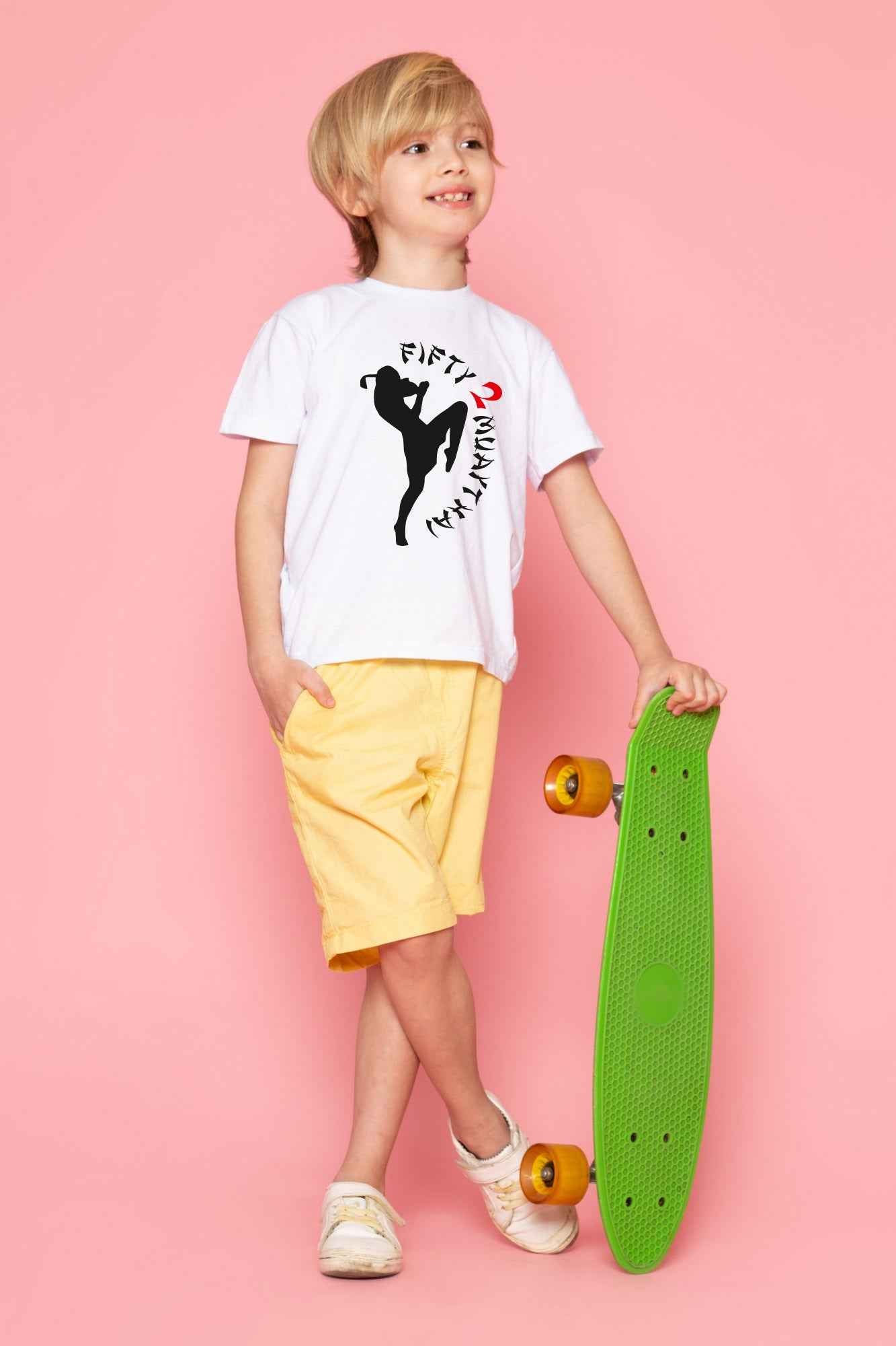 Kids´ T-Shirt mit Brustaufdruck "Kick"